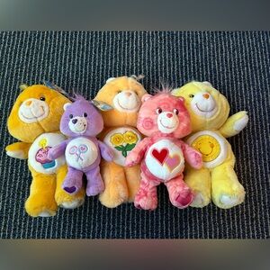 SOLD Lot Of 5 Care Bears 12" Plush Stuffed Birthday Friend Funshine Love A Lot
